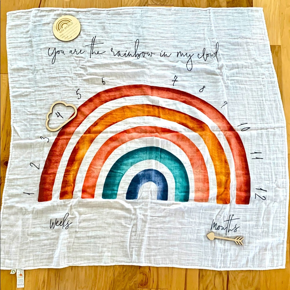 Baby Milestone Blanket Rainbow